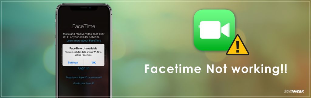 Facetime app not working